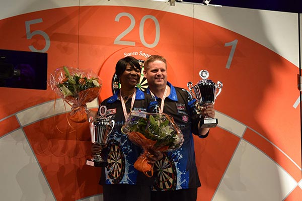 Denmark Open 2017 Darts - Singles Champions Scott Mitchell and Deta Hedman