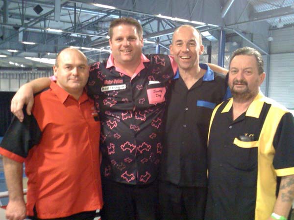 Top of Ghent 2011 Darts - Scott Mitchell with Dorset County Teammates Richard Perry, Mark Porter and John Clark