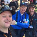 With Steve Davis and Keith Allen at the Fishing Day