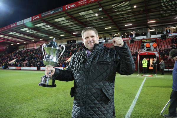 Scott on Pitch at Half Time during Bournemouth v Derby Match