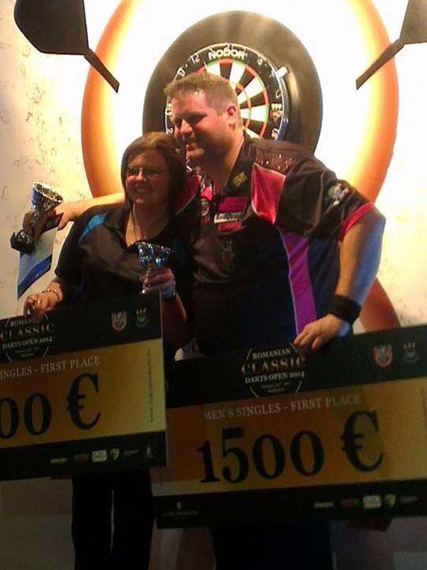 Romania Classic Darts Open 2014 Winners Darts - Scott Mitchell and Amanda Abbott
