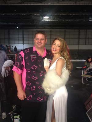 With Amber Heard on Film Set of London Fields at Excel Arena September 2013 - Scott Mitchell Timeline